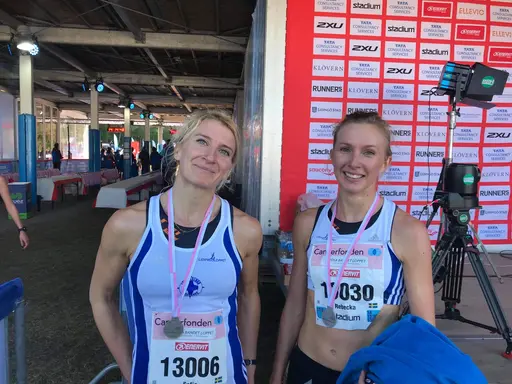 Sofia och Rebecka under Rosa bandet loppet, Erik på "gamla" Vallen och Claes på ett lunchpass