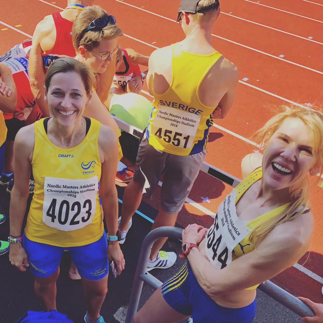 2018 sprang Martina Gidlöf (till vänster) 200m på 30.05 i Nordiska Veteranmästerskapen i Borås. Nu har hon sprungit VDM i Skåne på 30.16. Foto: Janne Åkerblom