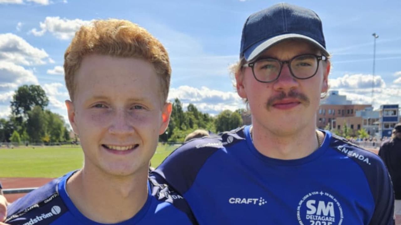 Anton och Oscar är i söndagens längdfinal. Foto: Lotta Hellstrand