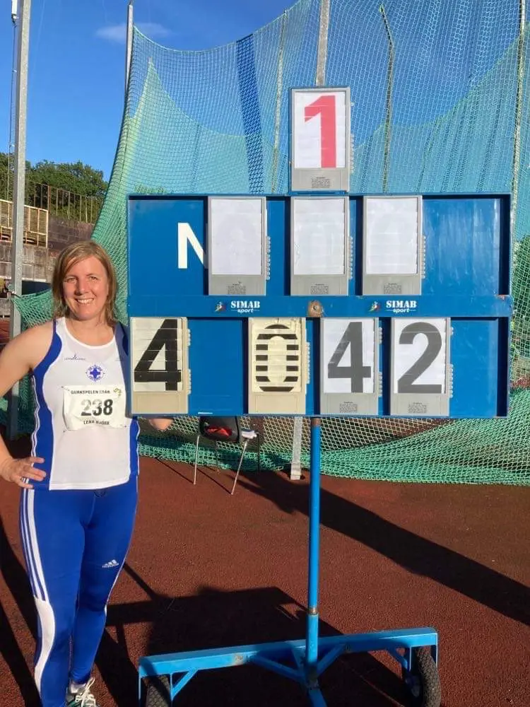 För 25e året av de senaste 27 har nu Lena Björk kastat plus-40 meter i diskus!