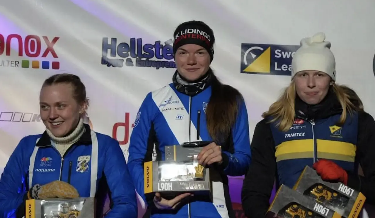 Veronika Kalinina vann natt-SM i orientering. Bild lånad från SOK Elits Facebook.