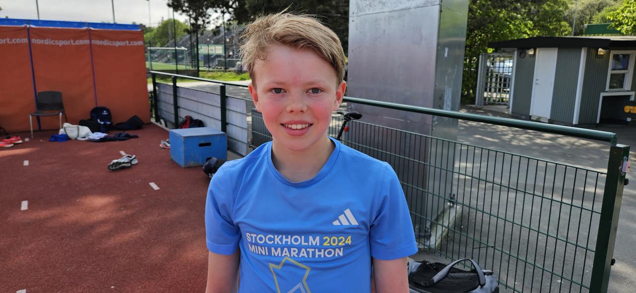 Nils Lindvall, här på träning direkt efter Stockholm Minimarathon tidigare i år. Foto. Lotta Hellstrand