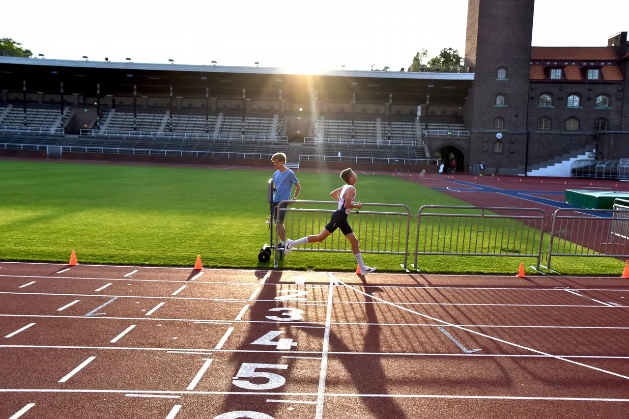 Kalle Ottfak, här från ett lopp på Stadion tidigare i år. Foto Janne Åkerblom