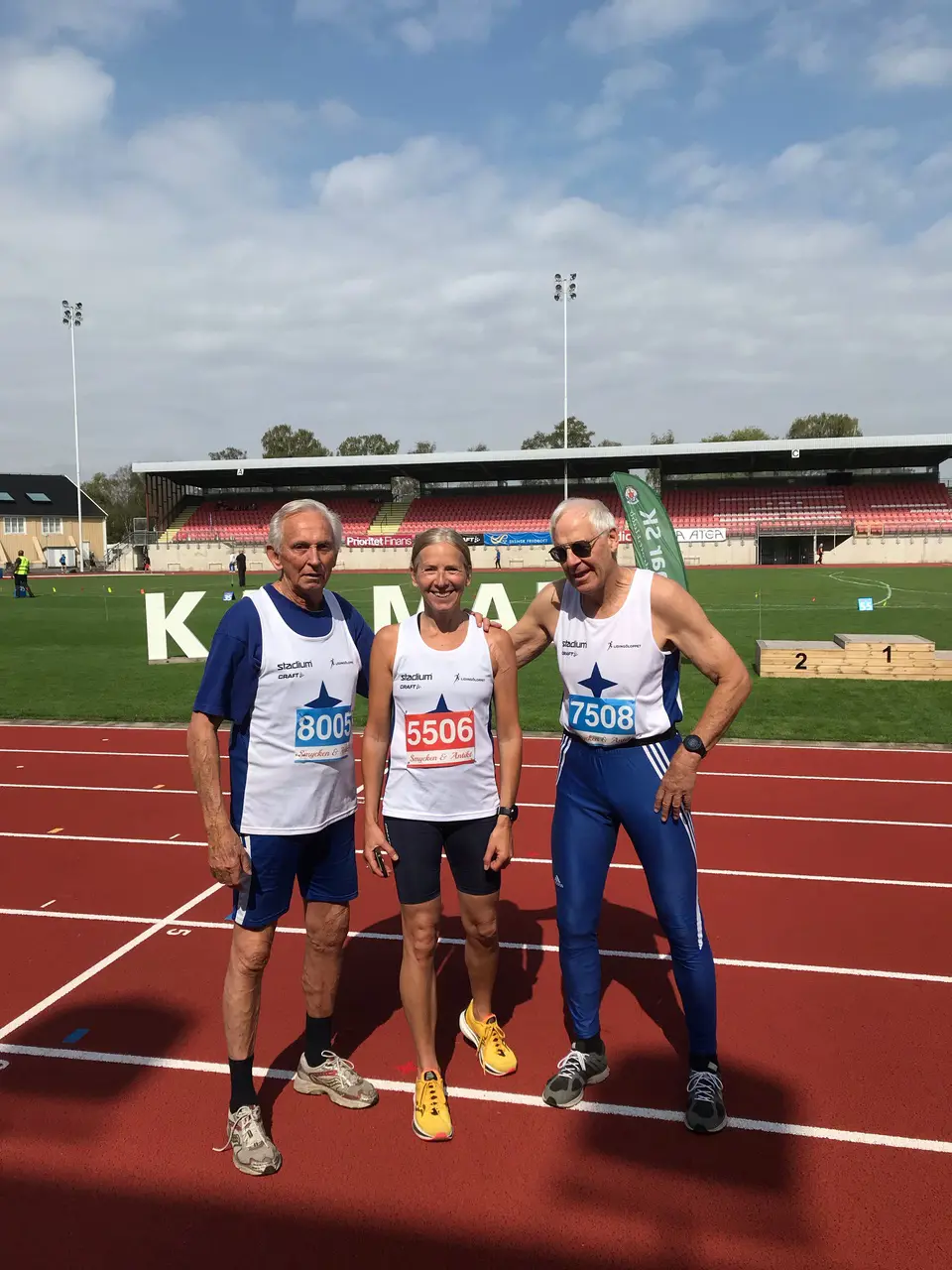 Nina, Ingvar, Thomas och Anthony (ej med på bild) hade en framgångsrik första dag av Veteran-SM i Kalmar.