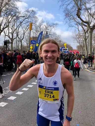 Erik och Peter Lagerlöf gjorde en fin halvmara i Barcelona