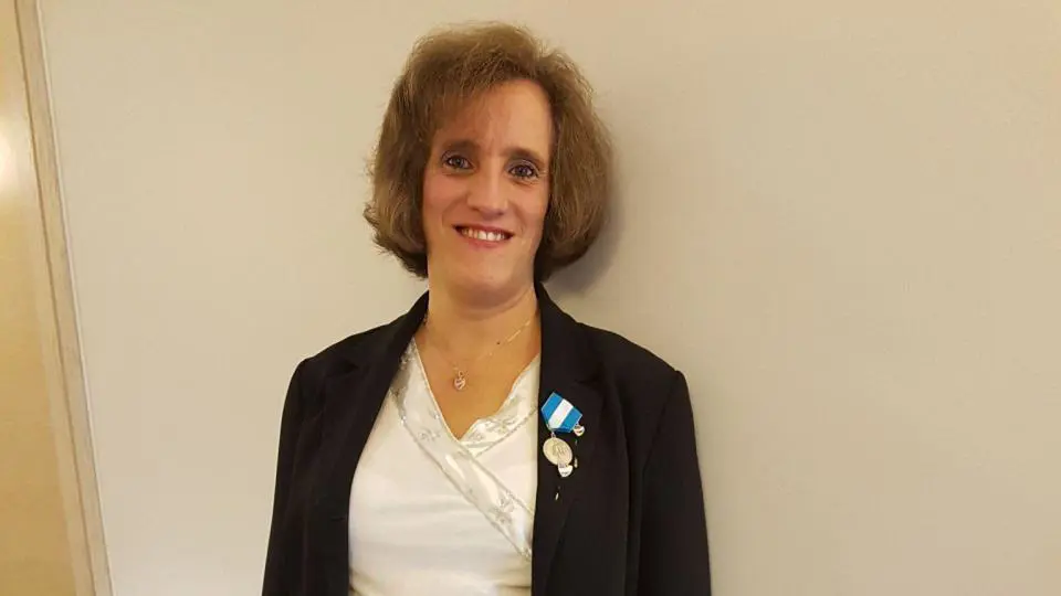 Eva Blomberg under ett av sina många IFK-uppdrag. Här i Helsingfors.