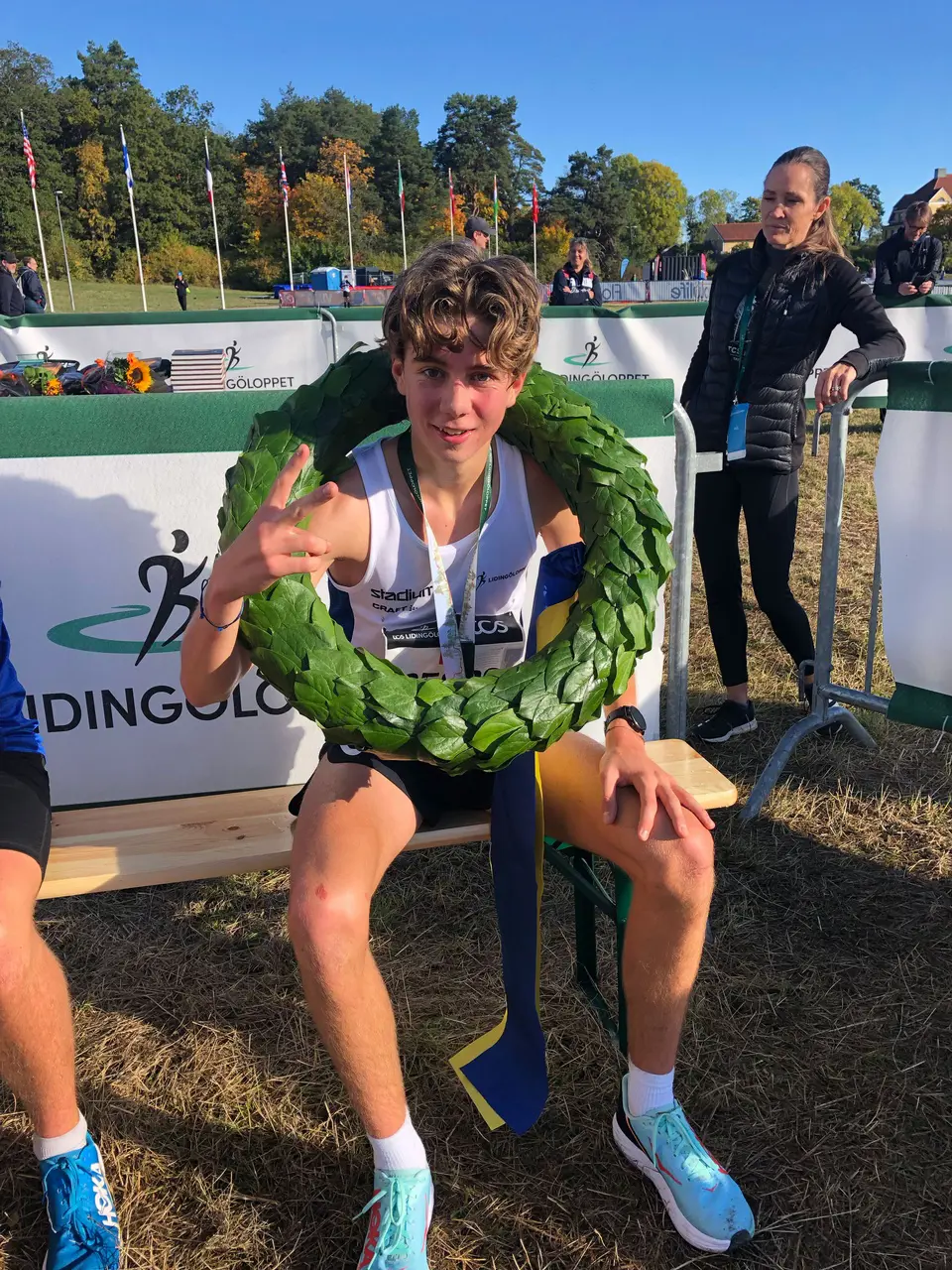 Kalle Ottfalk har två år kvar i P17-klassen men har redan blivit lagerkransad. Foto: Janne Åkerblom