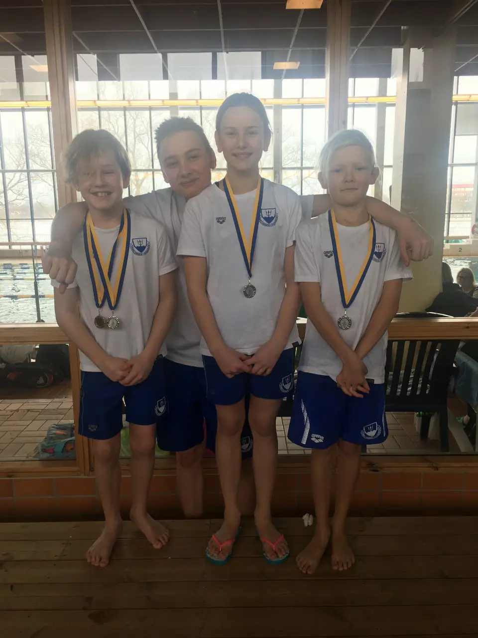 Glada medaljörer och en glad Albin!
