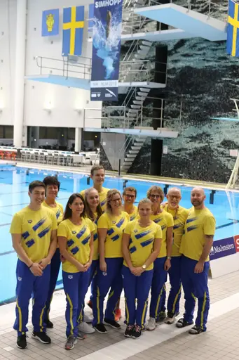 Team Sverige, tränarteamet och teamet från Poseidon