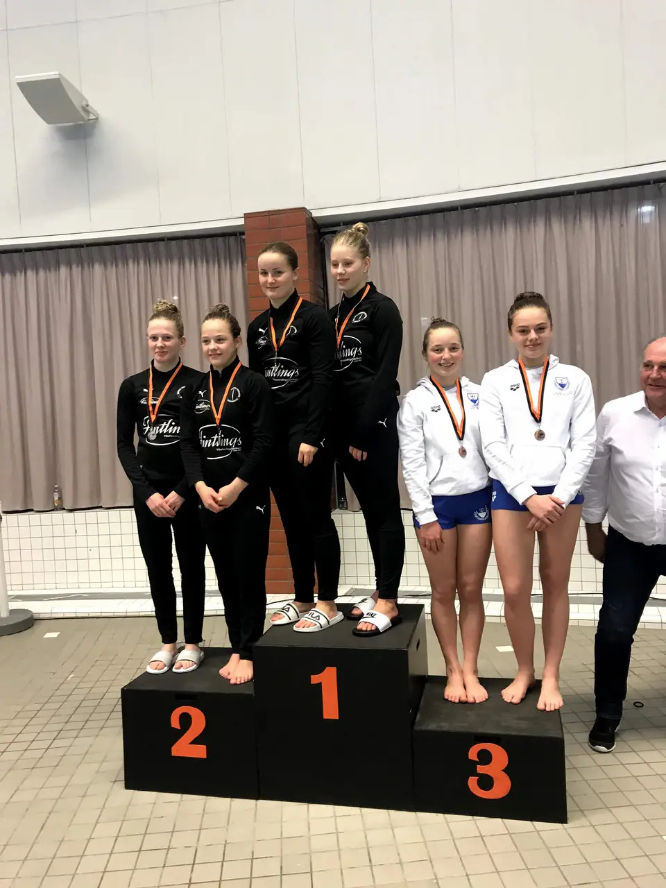 Bronspeng för Nina och Elna efter flickor synchro 3m