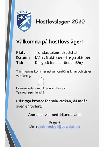 För de födda 2008-2012 kör vi i Svandammen, födda 2006-2007 kör heldagar i Tiunda
