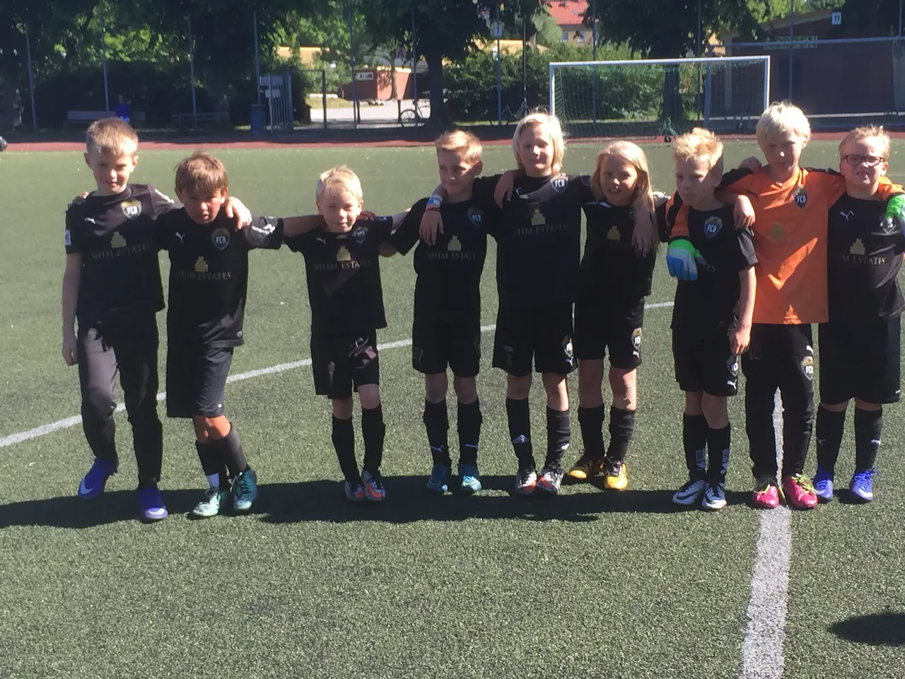 Team P07 mot Skanör: Isak, Calle, Noel, Julian, Henry, Bruno, Benjamin, Jacob, Lovisa