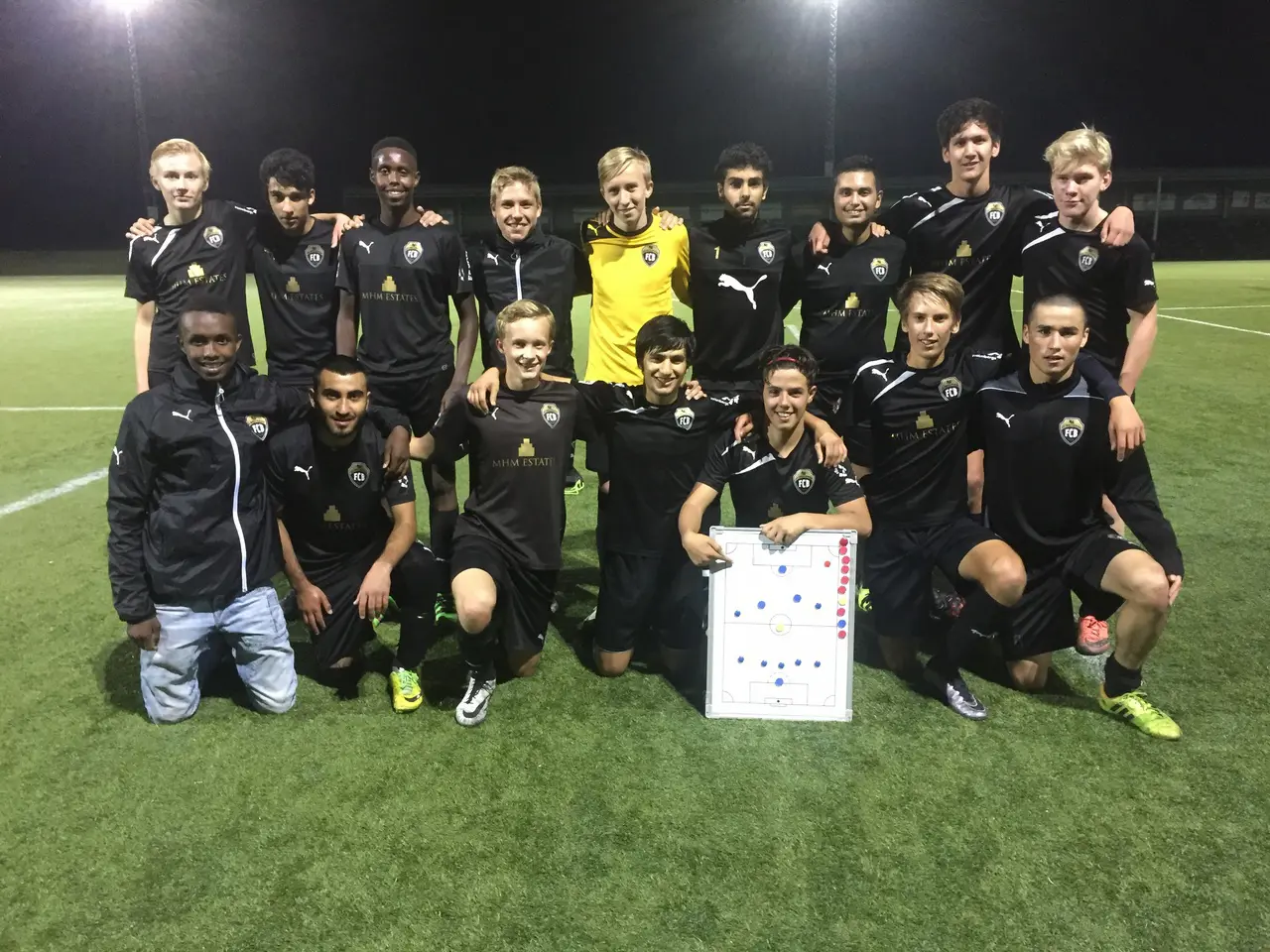 Team A-lag på Högalids IP i Kävlinge. Seger 2-3