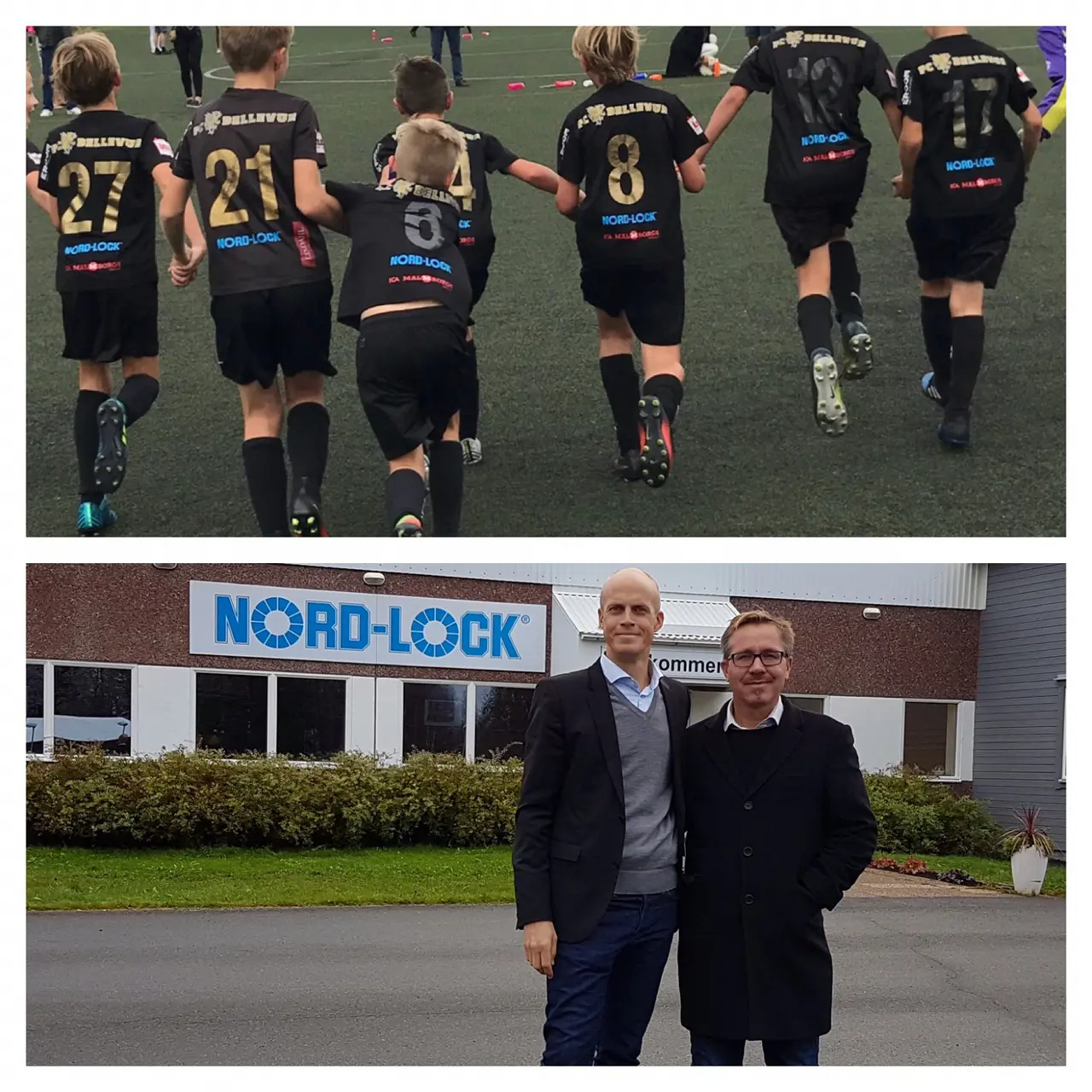 FCBs Klubbchef på besök i Mattmar med Nord-Locks CEO Ola Ringdahl