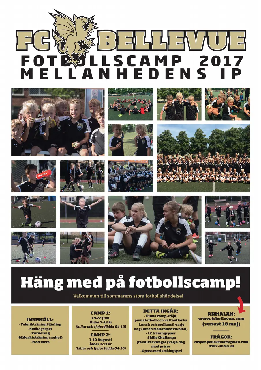 Missa årets roligast fotbollscamp med skojigheter, överraskningar och tävlingar