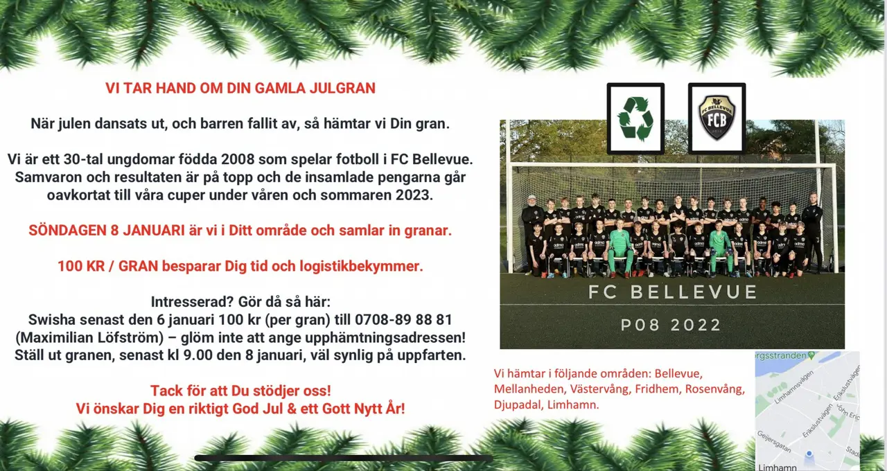 Boka din hämtning redan idag! Hämtning sker söndag den 8 januari