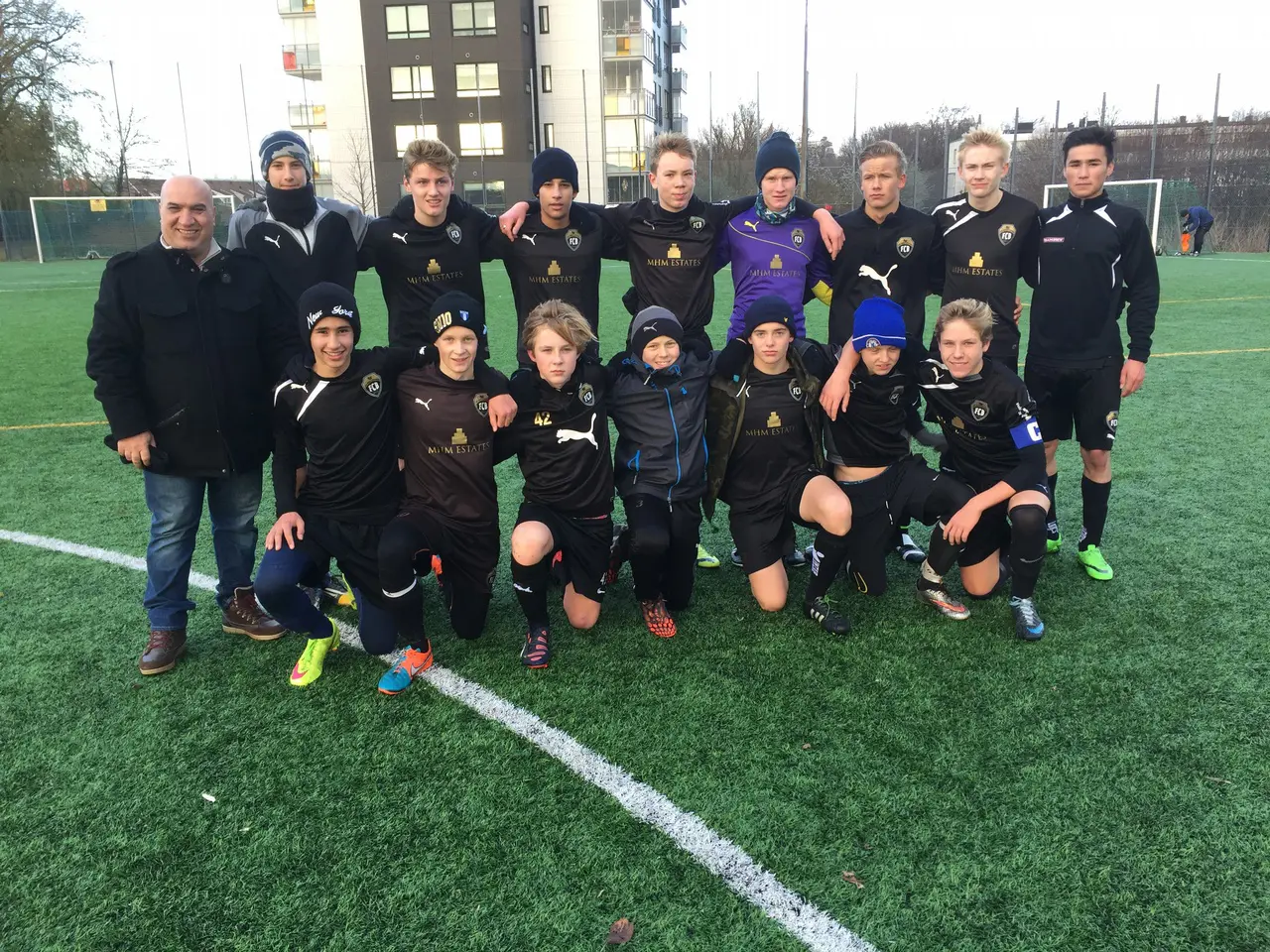 Team P15: övre raden från vänster. Daniel, Fredde, Alex, Leo, Simon, Liam, Anton, Aman Undre raden vä Jafar, Linus, Emil, Temba, Philip, Noa, Oliver
