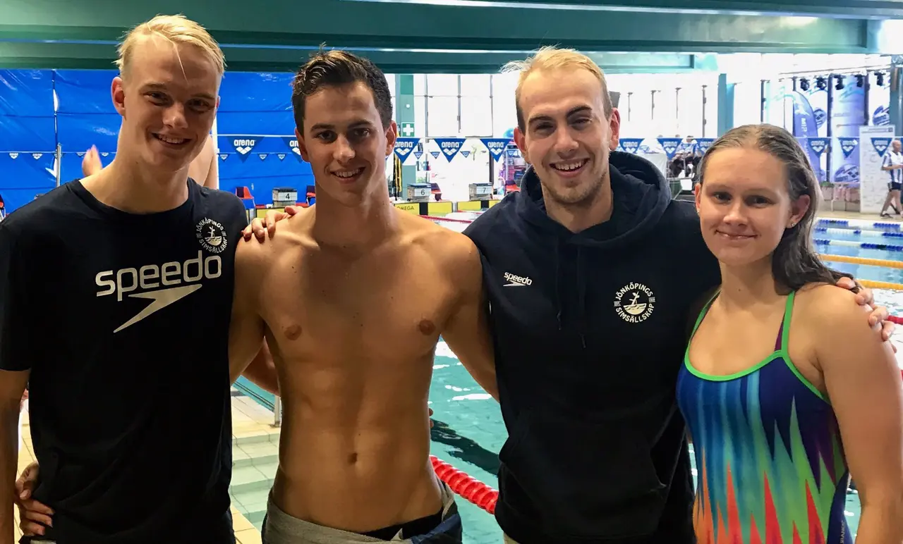 Filip Grimberg, Albin Lövgren, Markus Malm och Hanna Eriksson