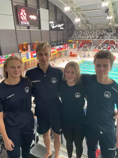 Deltagarna från JSS, Tindra Nordin, Max Gansberg, Ellen Kall, Emil Östberg