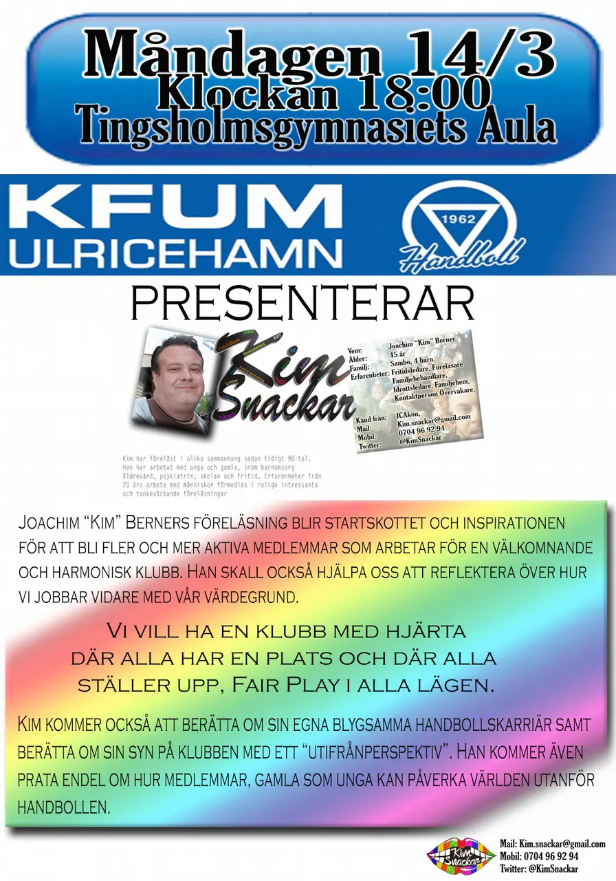 KFUM bjuder in till "Kim Snackar"!