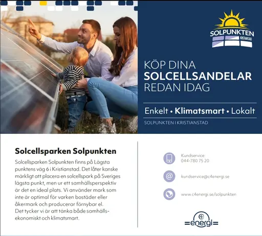 Vill du stötta vår partner C4 Energi och samtidigt vara miljösmart och ekonomisk?