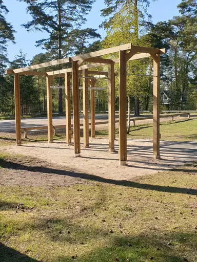 Utegymmet sett fram olika vinklar. Välkommen! 