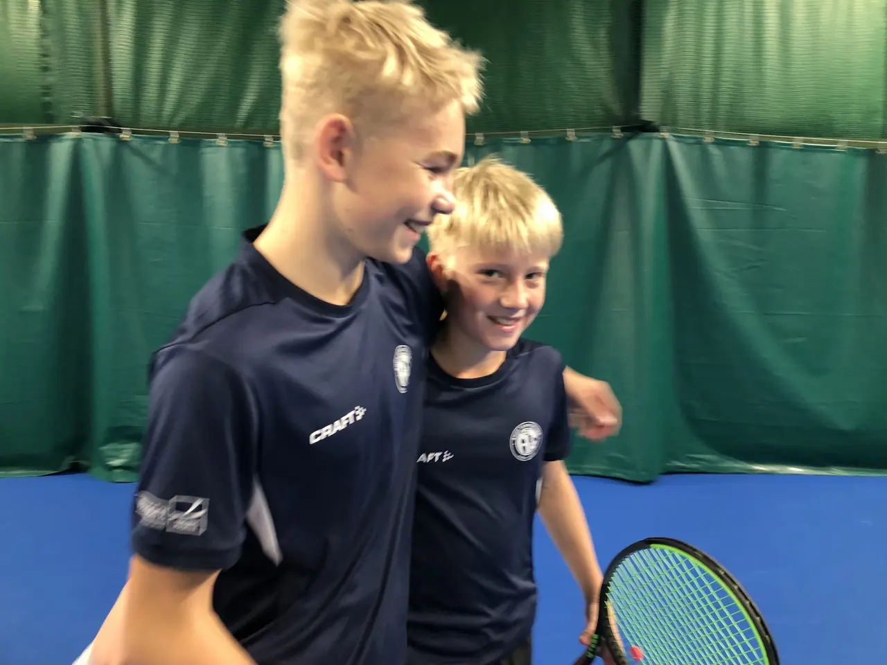 Carl och Oskar på juniorträning