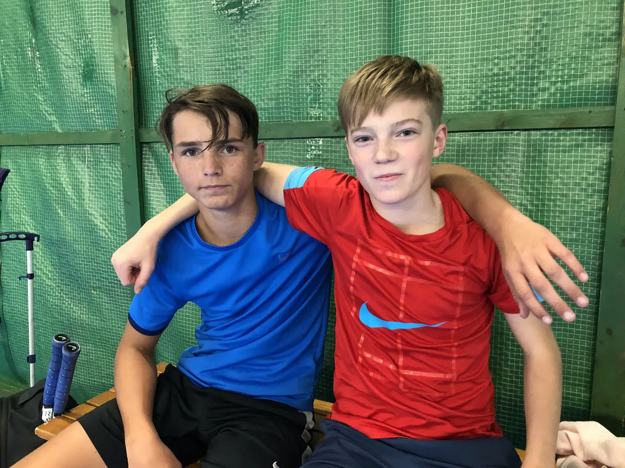 Svante Nilsson och Henry Rönnberg efter en lyckad dubbelmatch