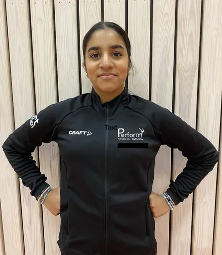 Funktionskläder (t-shirt och tights) överst och overall på nedre bilderna