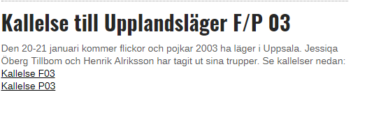 Märstaspelare uttagna till både F03 och P03-träningar.