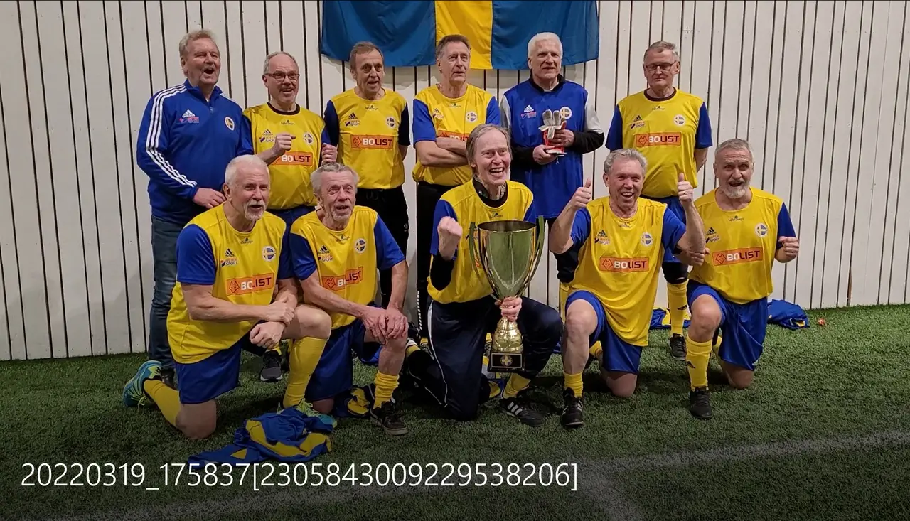Landslaget Gents 70+ i Vara.