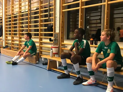 Eriksdalsskolan översikt. Ingång till idrottshallen: D1