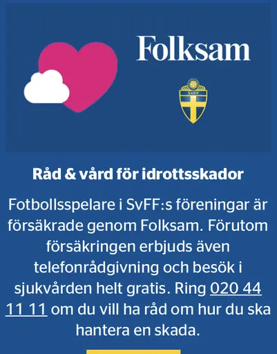 Ring Folksam 020-44 11 11 - vid skada