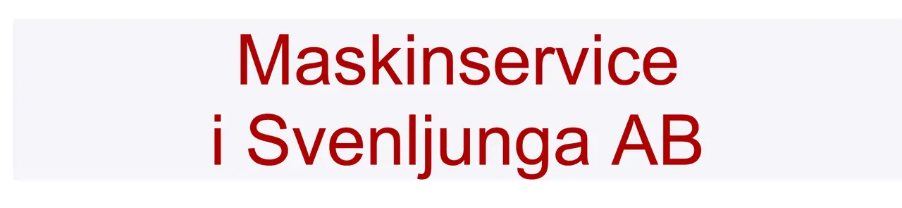 Maskinservice i Svenljunga AB