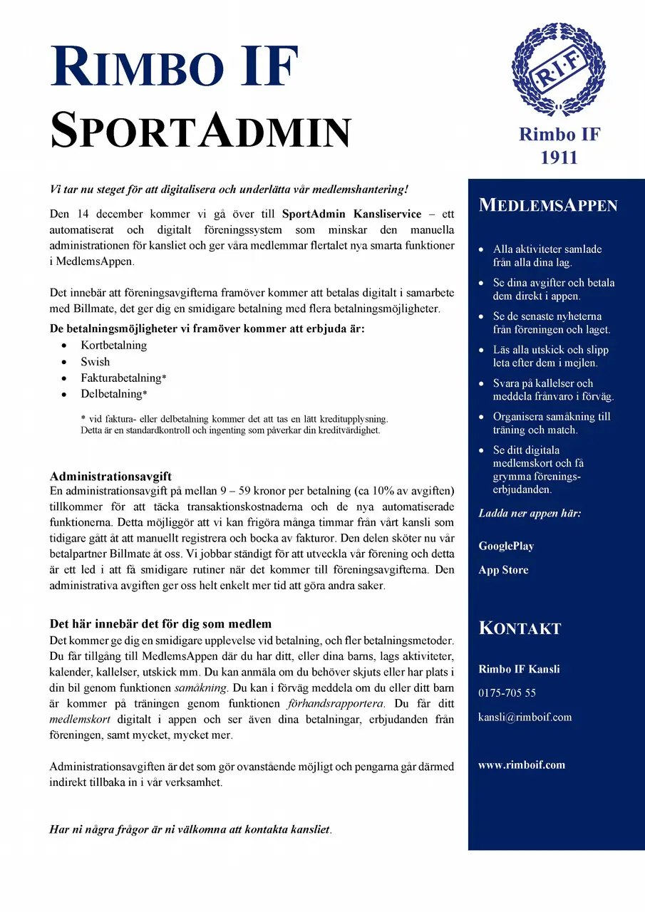 Information finns i bifogat dokument samt i bilden ovan.