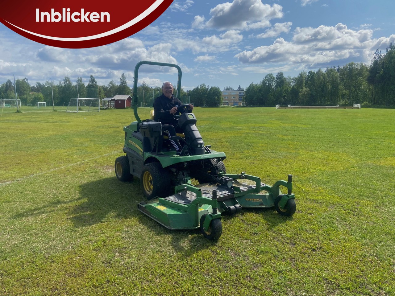 Från april till september jobbar "Isse" som vaktmästare på Nordlunda. Foto: Emma Thall