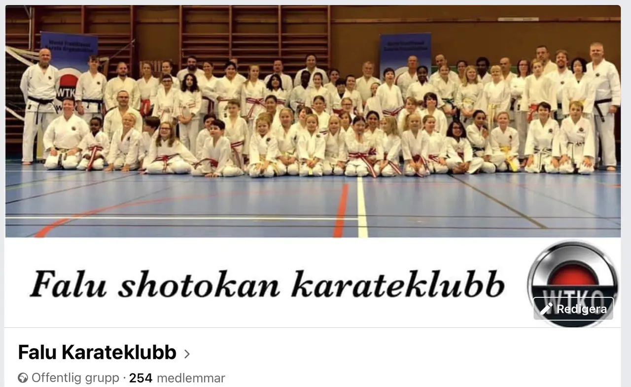 Vi har en Facebookgrupp  "Falu KarateKlubb" 